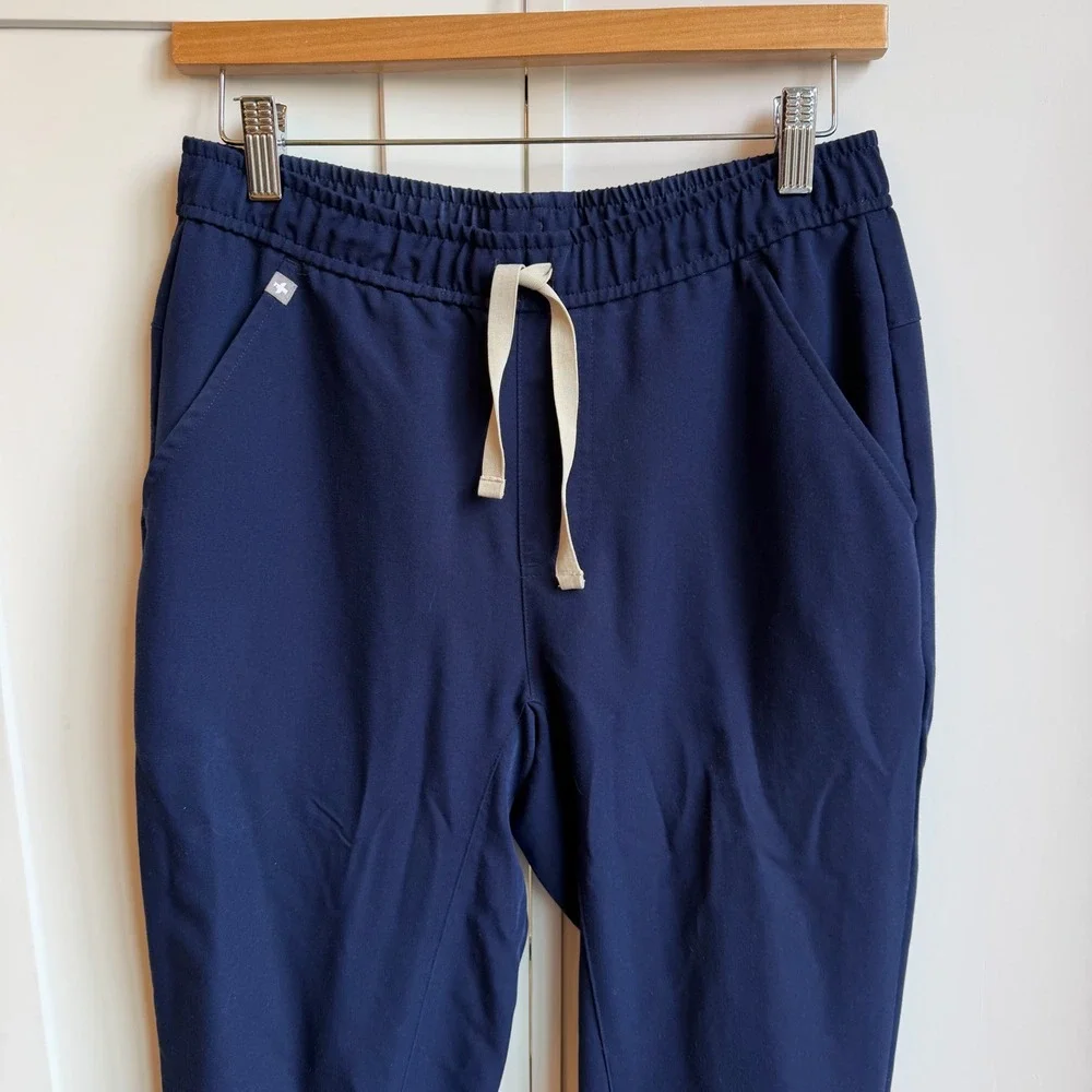 FIGS Tansen Jogger Scrub Pants Men's‎ Small Navy Blue Drawstring Cuffs MXXSW2004